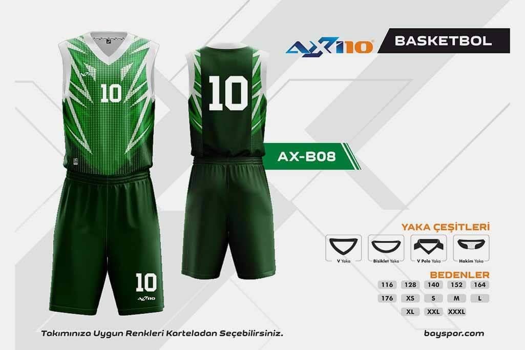 Axi10 AX-B08 Dijital Basketbol Forma Takımı - Konforlu Tasarım ve Hareket Özgürlüğü ile Optimum Oyun Performansı