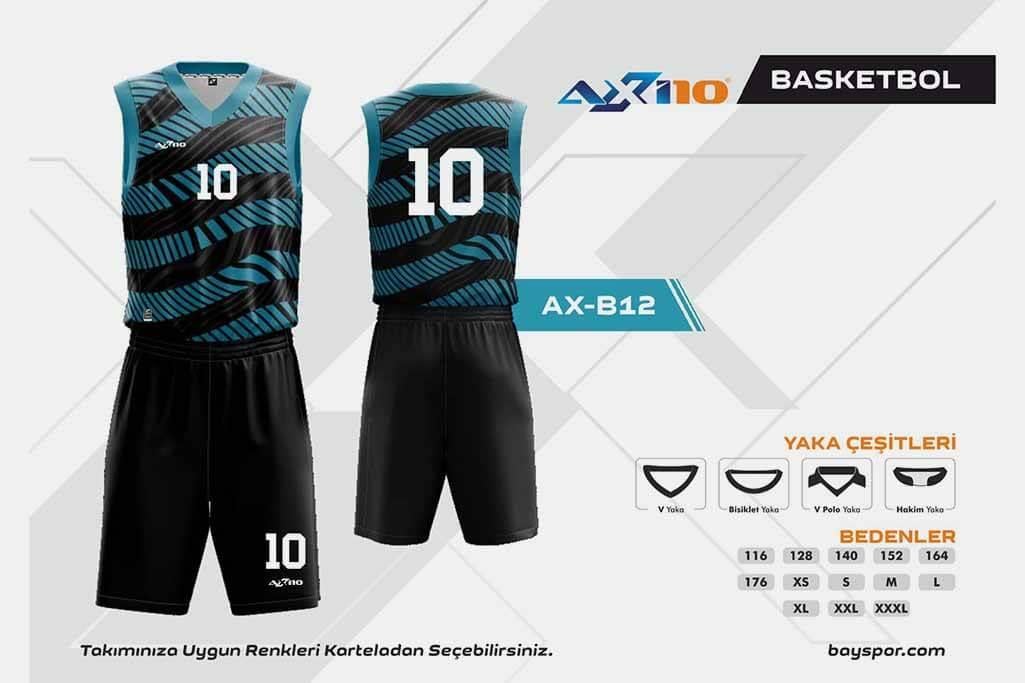 Axi10 AX-B12 Dijital Basketbol Forma Takımı - Konforlu Tasarım ve Hareket Özgürlüğü ile Optimum Oyun Performansı
