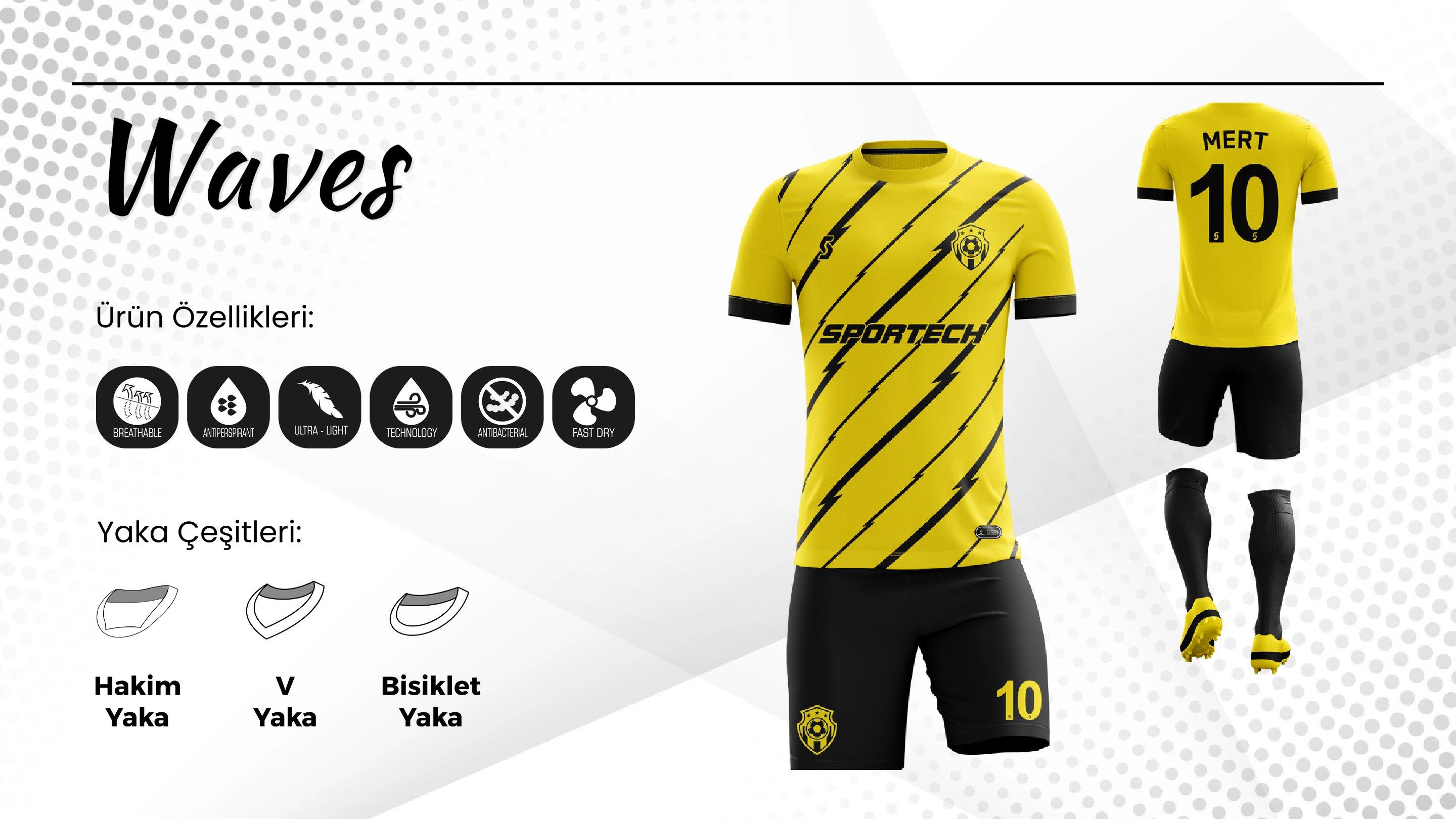 SPORTECH waves Dijital Futbol Forma Takımı