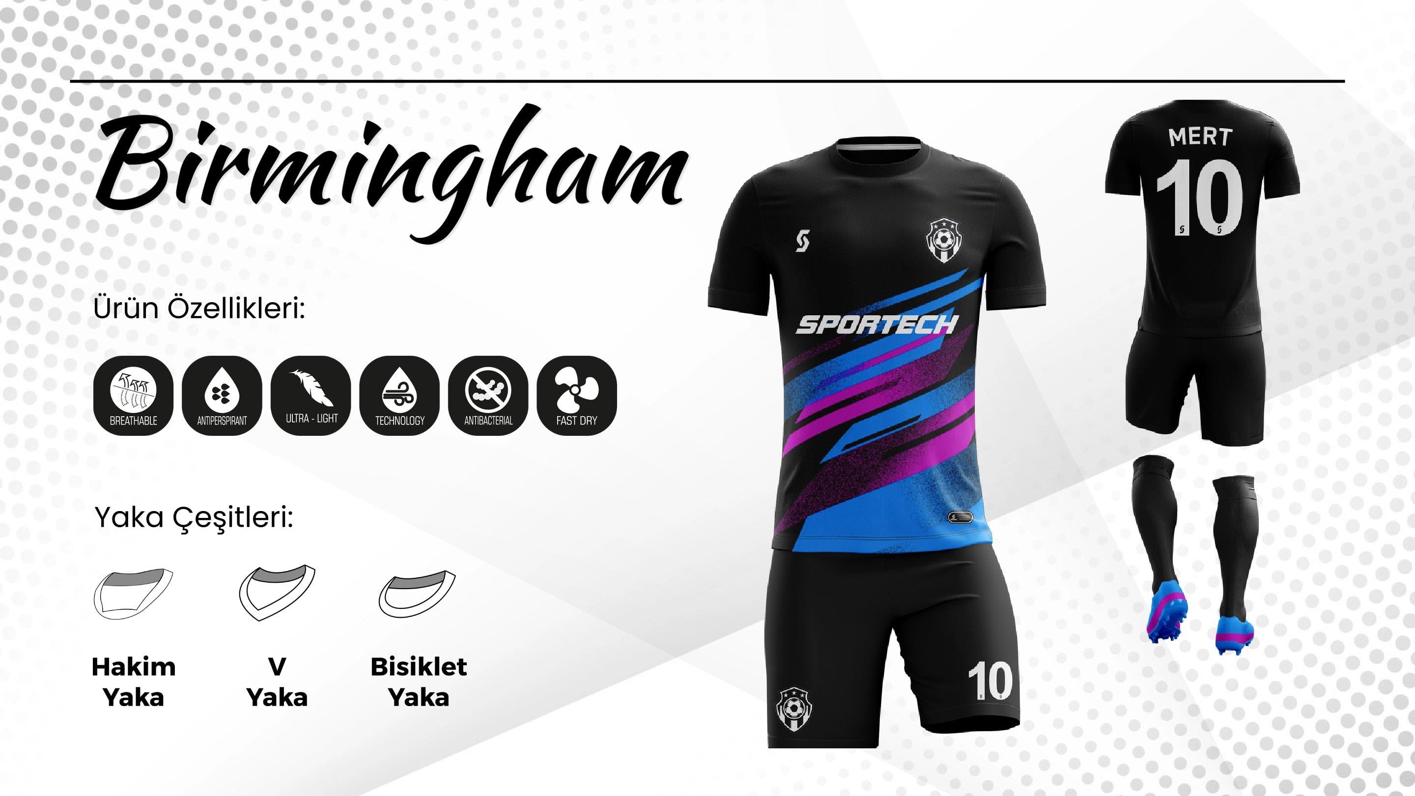 SPORTECH Birmingham Dijital Futbol Forma Takımı