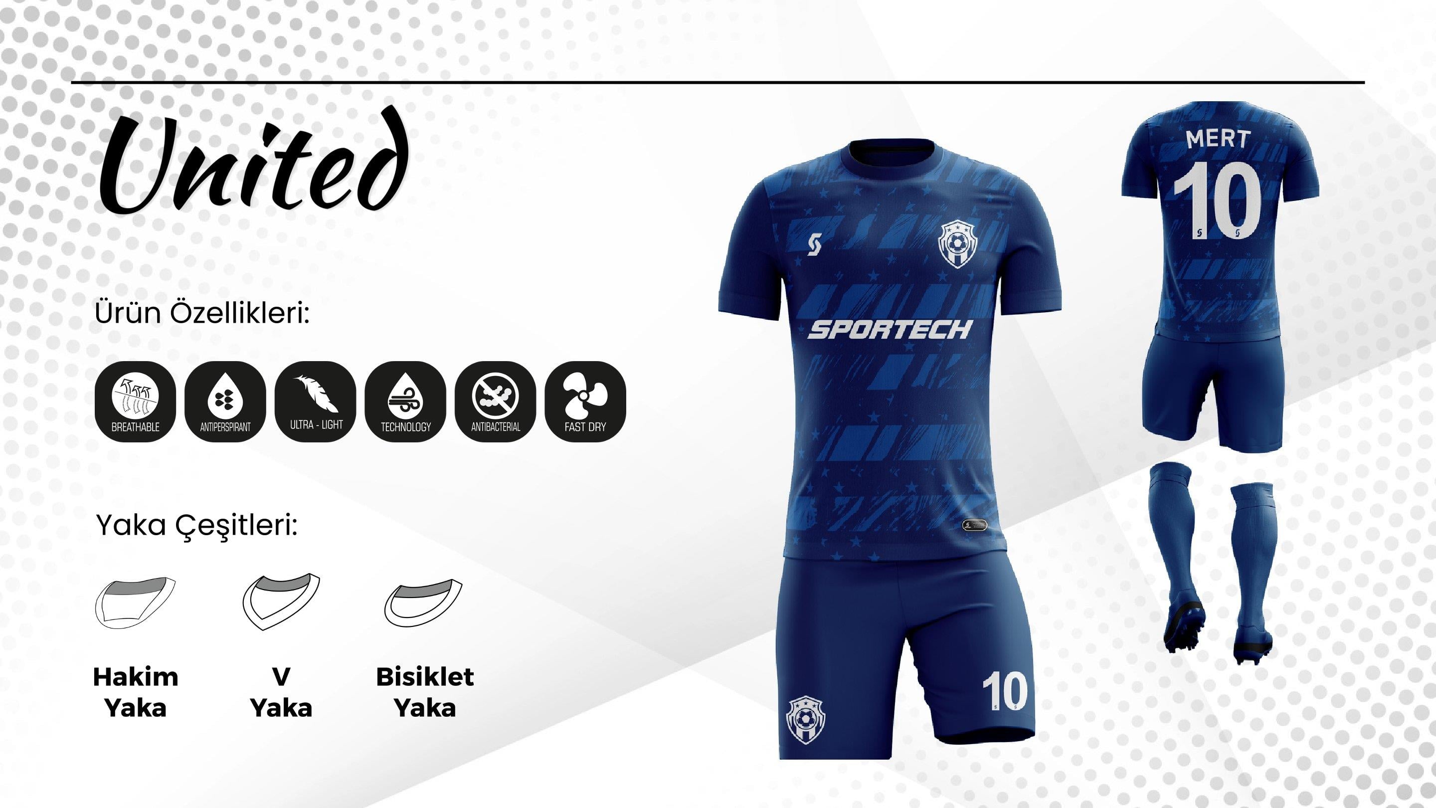 SPORTECH UNİTED Dijital Futbol Forma Takımı