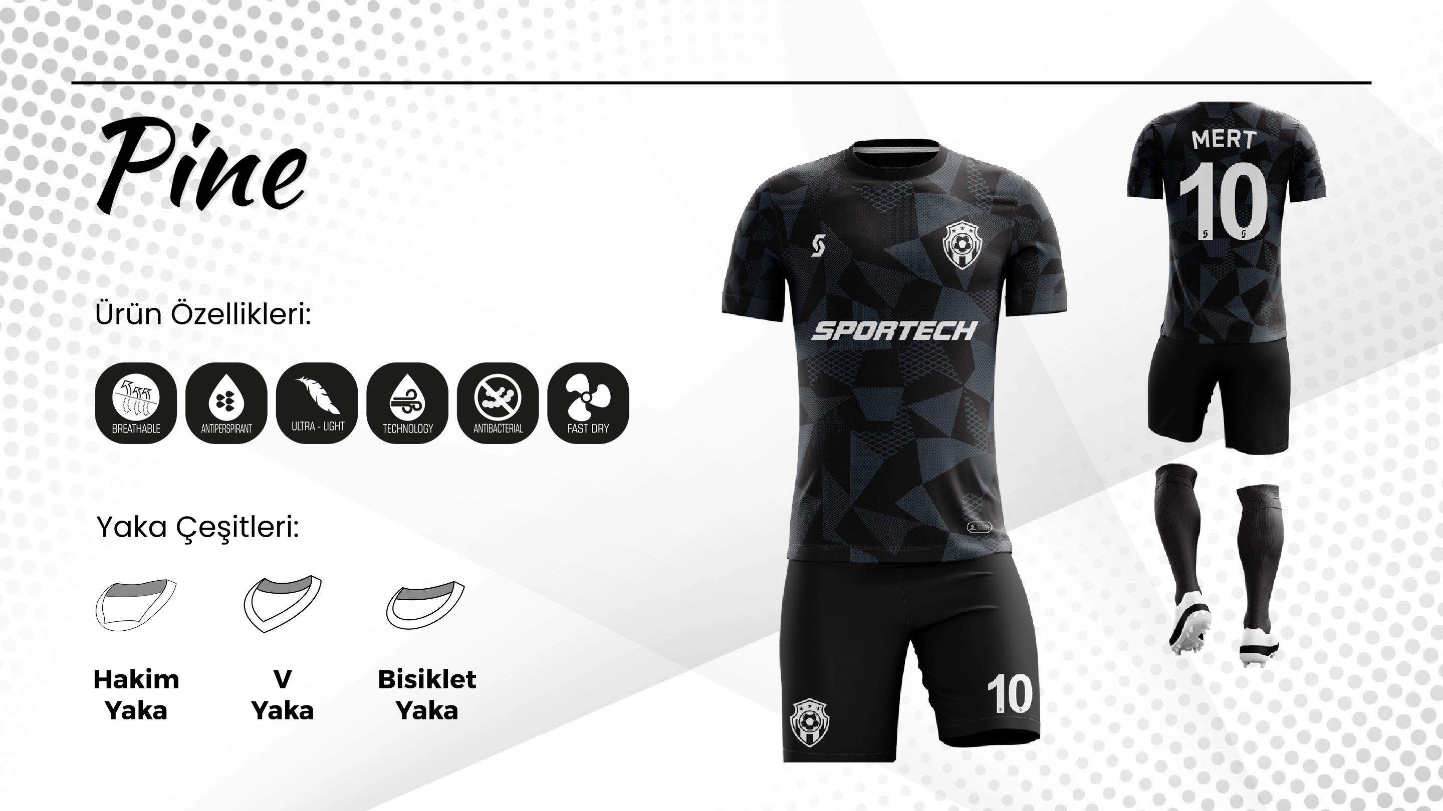 SPORTECH pine Dijital Futbol Forma Takımı