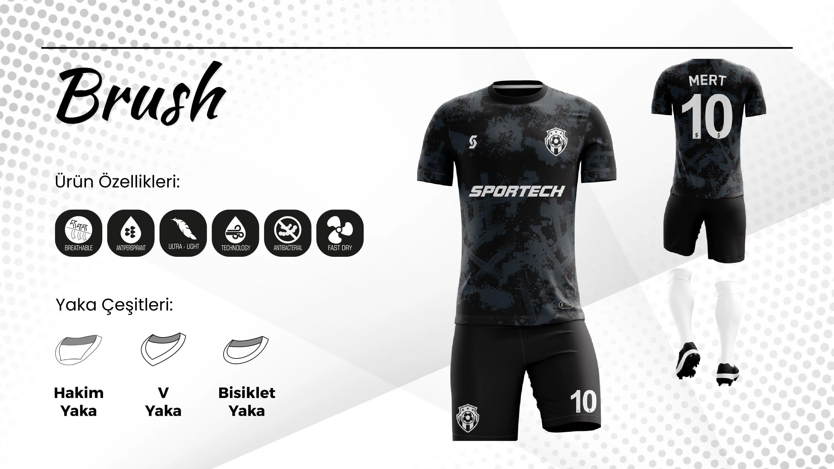 SPORTECH brush Dijital Futbol Forma Takımı