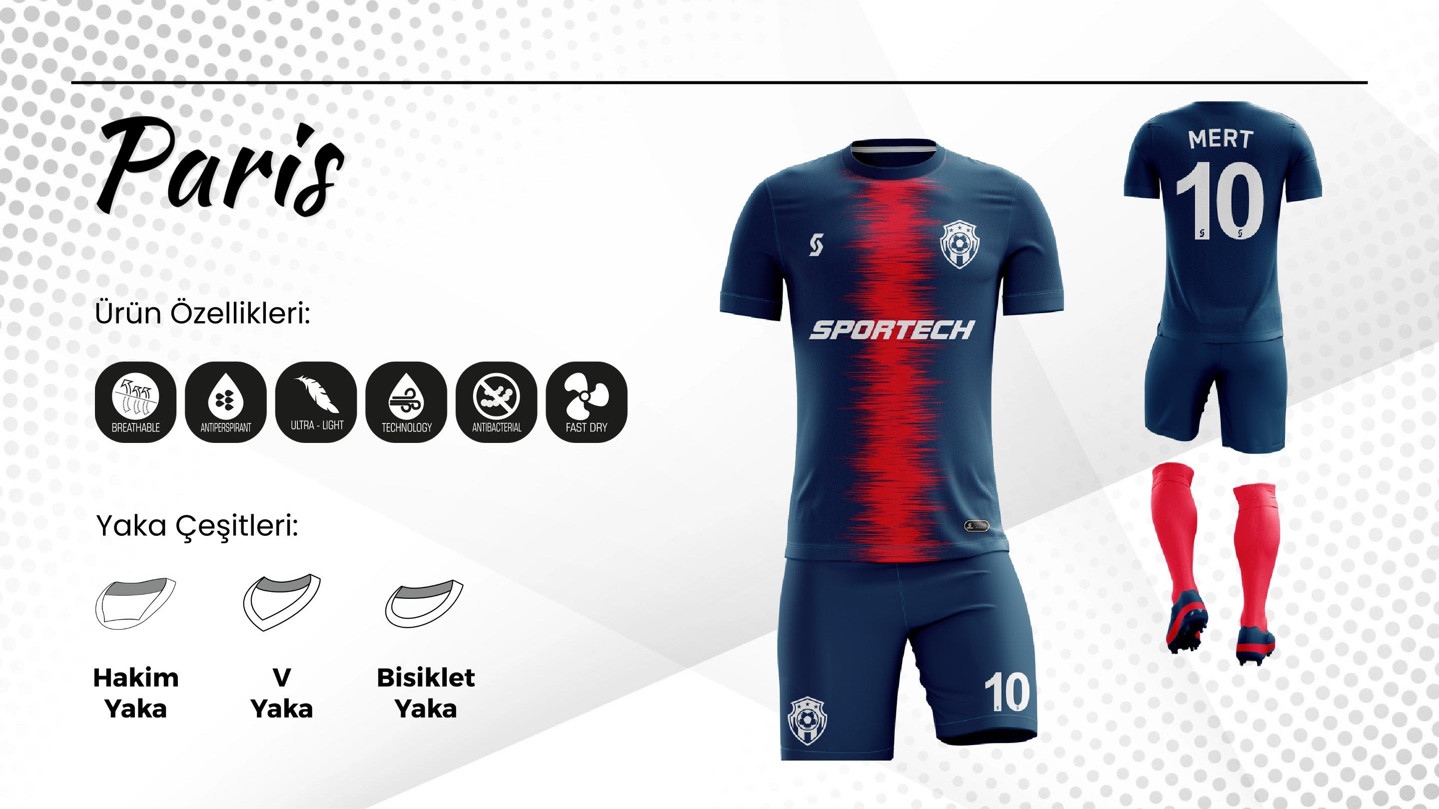 SPORTECH paris Dijital Futbol Forma Takımı