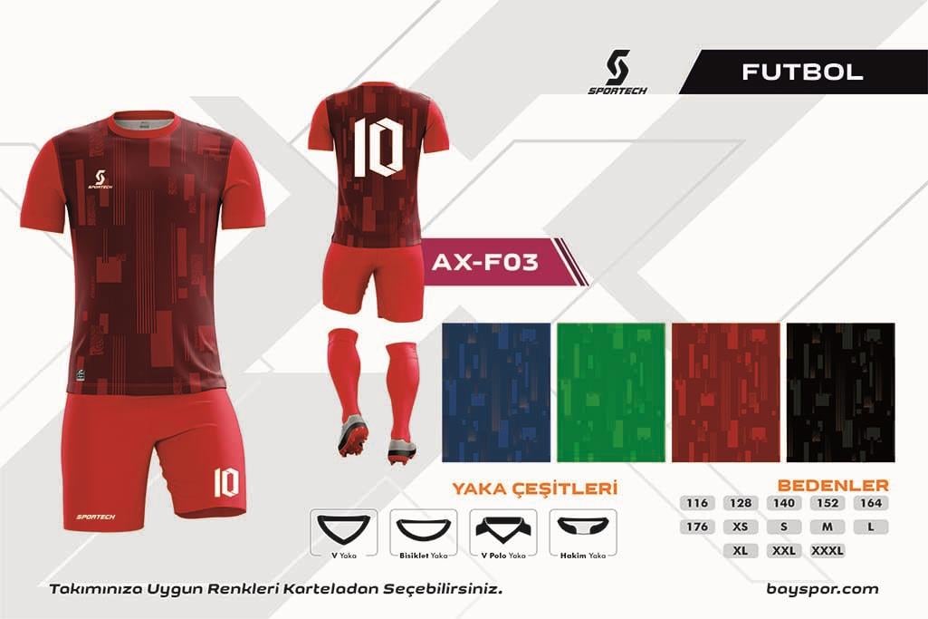 SPORTECH  AX-F03 Dijital Futbol Forma Takımı