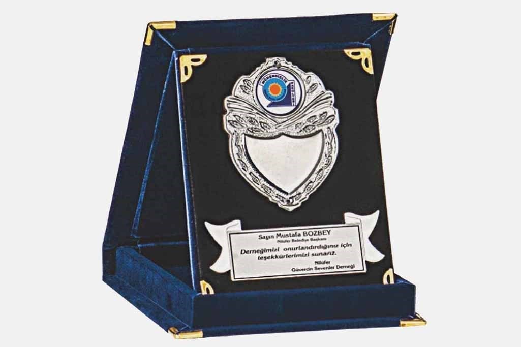 Bayspor M254 9 X 12cm Kadife  Plaket