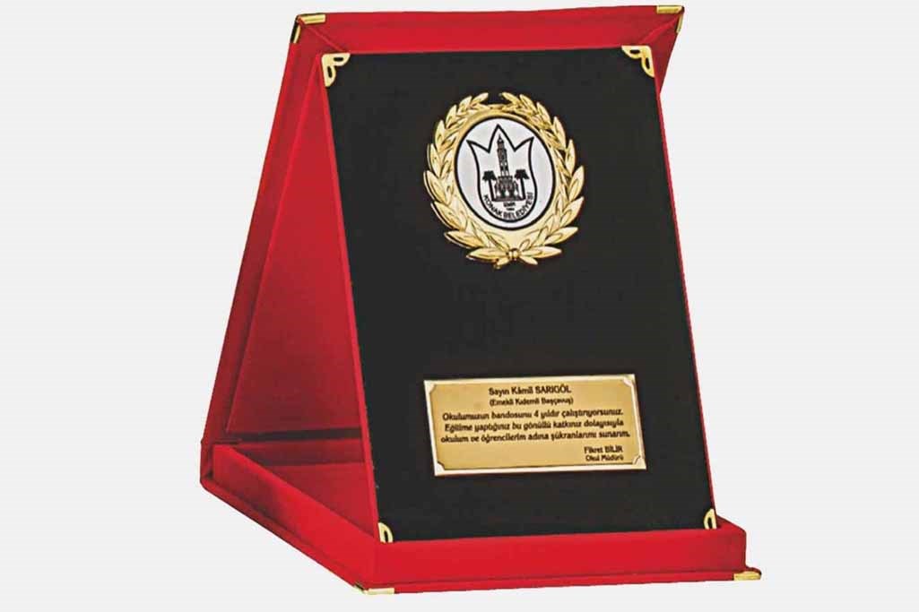 Bayspor M263 15 X 20cm Kadife  Plaket