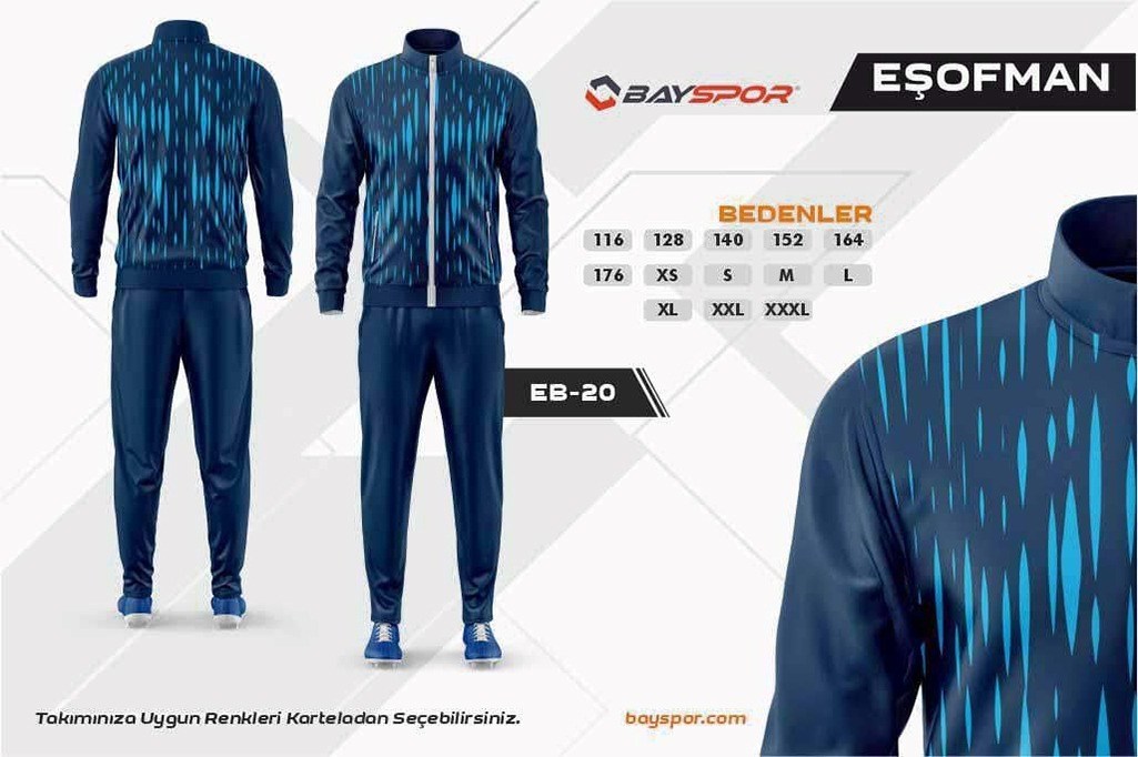 Sportech EB-20 Dijital Baskılı Kamp Eşofman Takımı