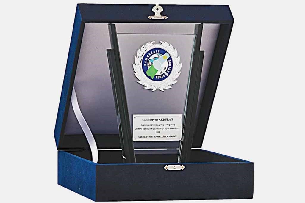 Bayspor M150 Kadife Kutulu Kristal Plaket 23 cm