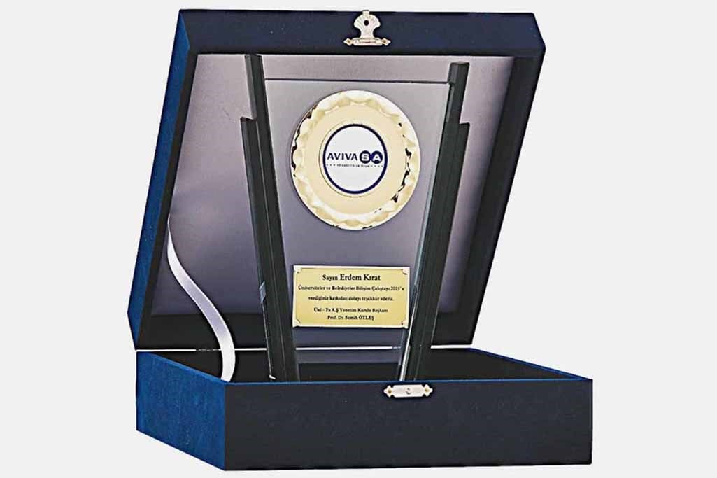 Bayspor M152 Kadife Kutulu Kristal Plaket 23 cm