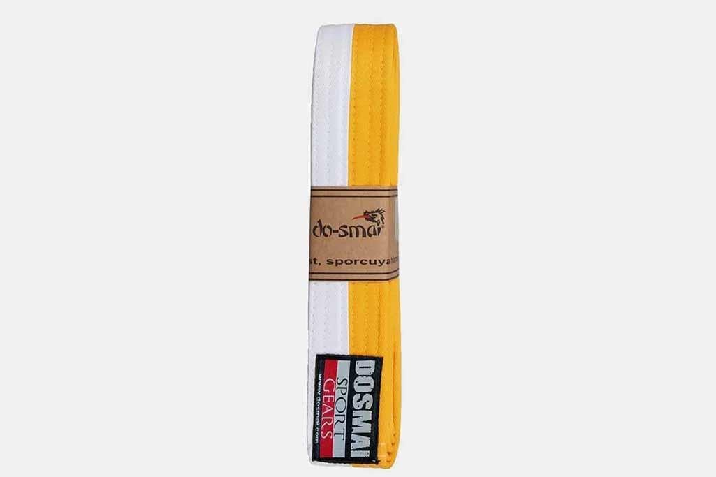 Dosmai TK246 Çift Dolama Sarı-Beyaz Kuşak