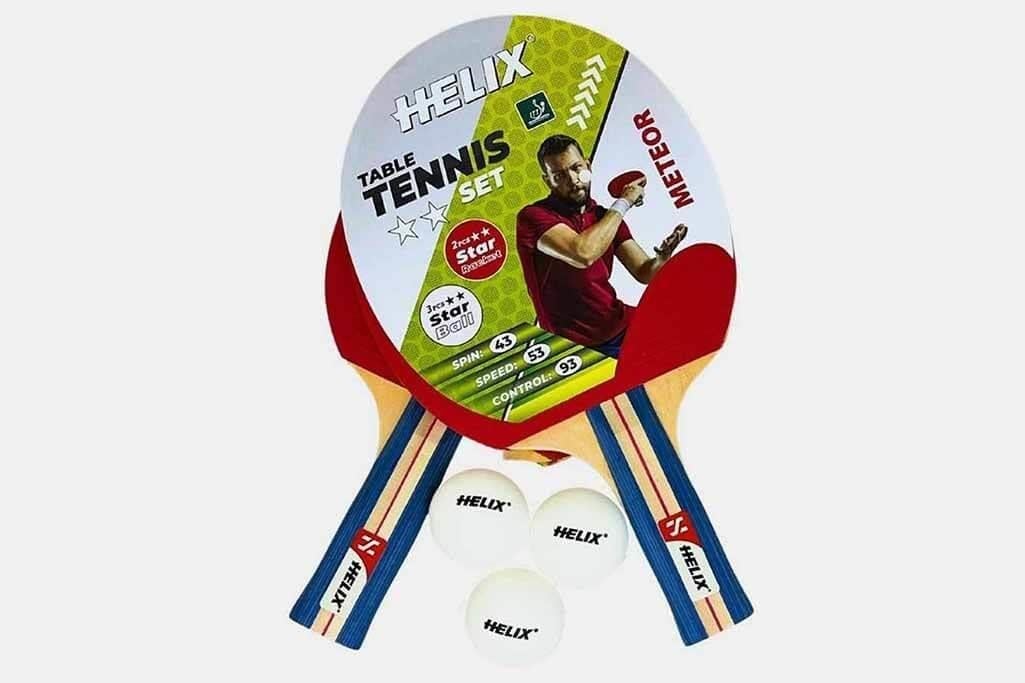 Helix Masa Tenisi Raket Seti Meteor 2 Yıldız ITTF Onaylı