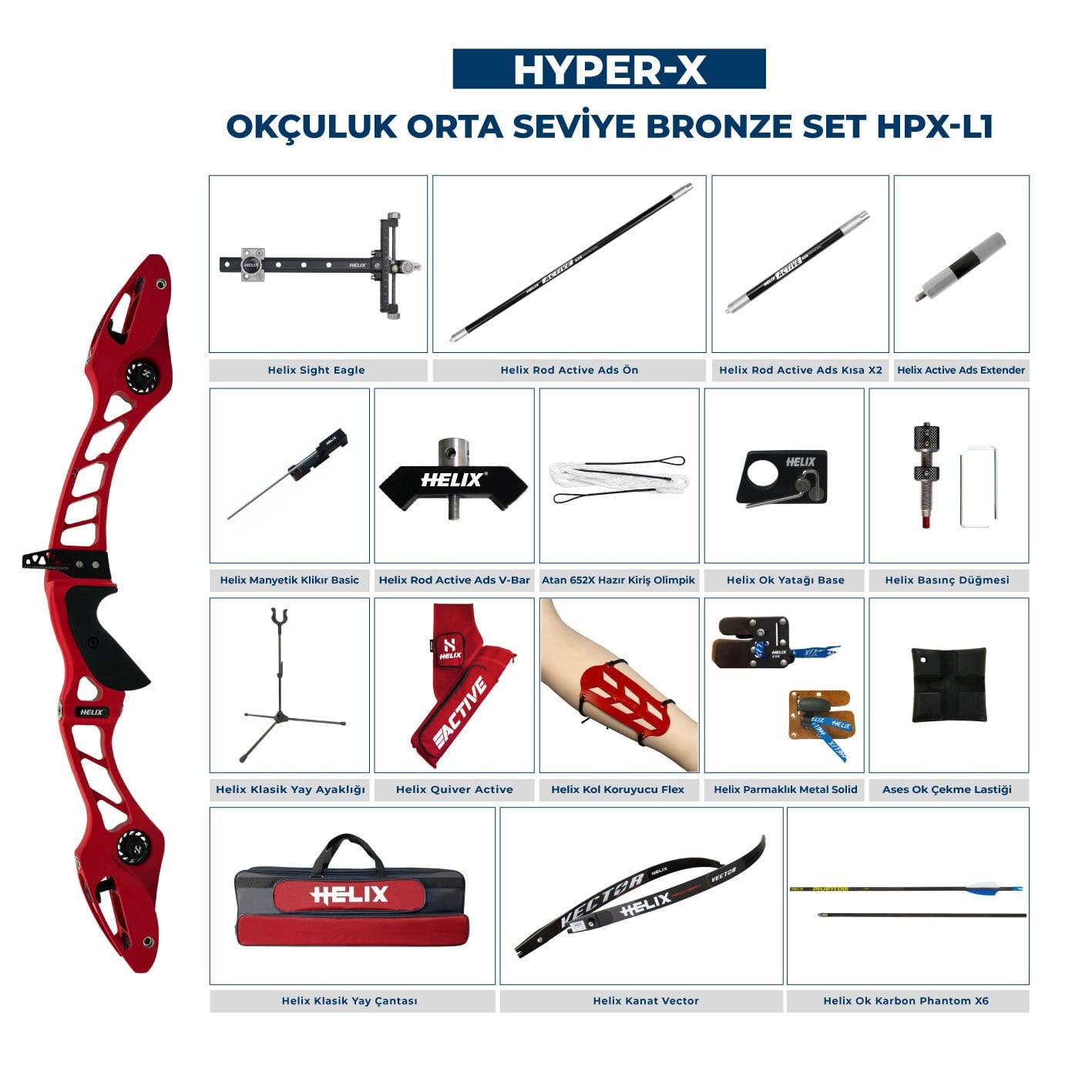Navek Klasik Yay Orta Seviye Set Hyper-X Bronze HPX-L1