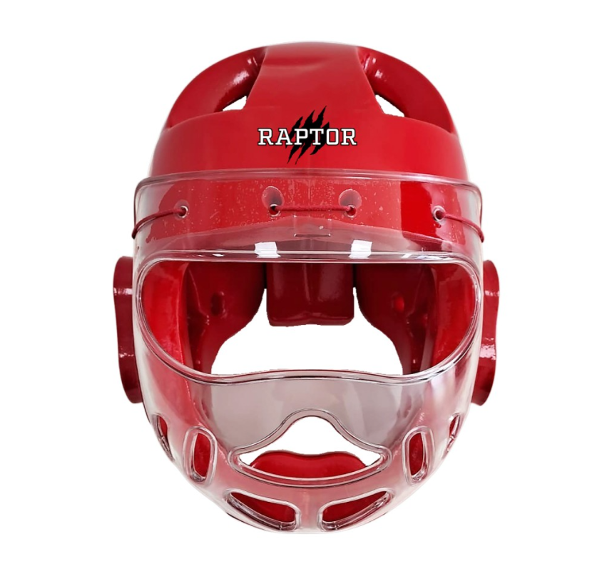 Raptor Camlı Kask TGH Kırmızı