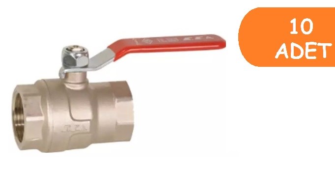 10 Adet ECA 3/8 Endüstriyel Tip Küresel  Valfi PN40 / Vana 602122229