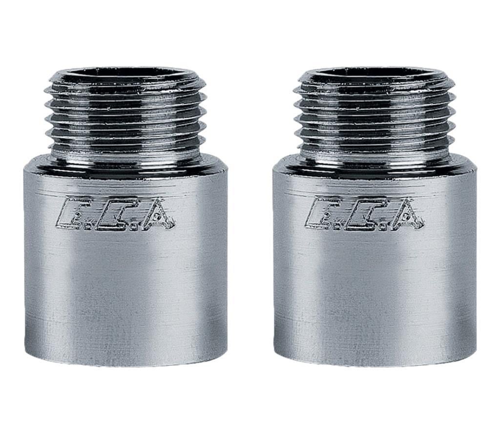 2 Adet ECA 1/2  2,5cm Uzatma Krom (Musluk Uzatma) 102134016 Pirinç E.C.A