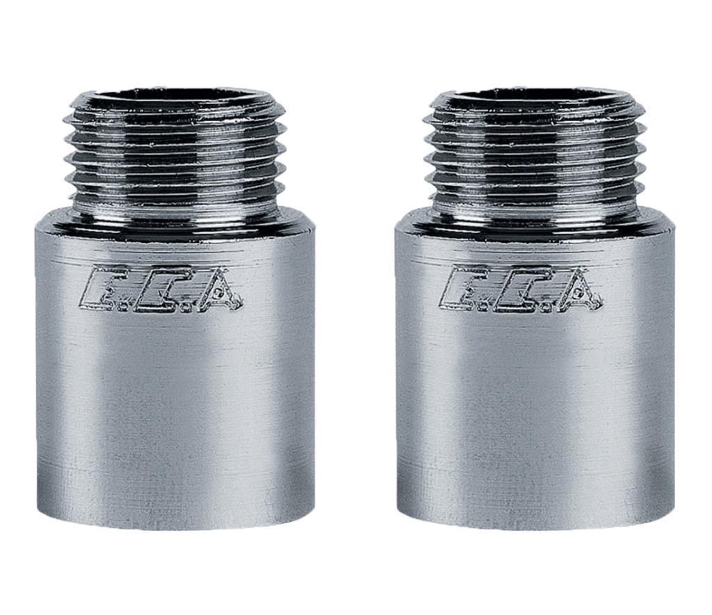 2 Adet ECA 1/2  3cm Uzatma Krom (Musluk Uzatma) 102134017 Pirinç E.C.A