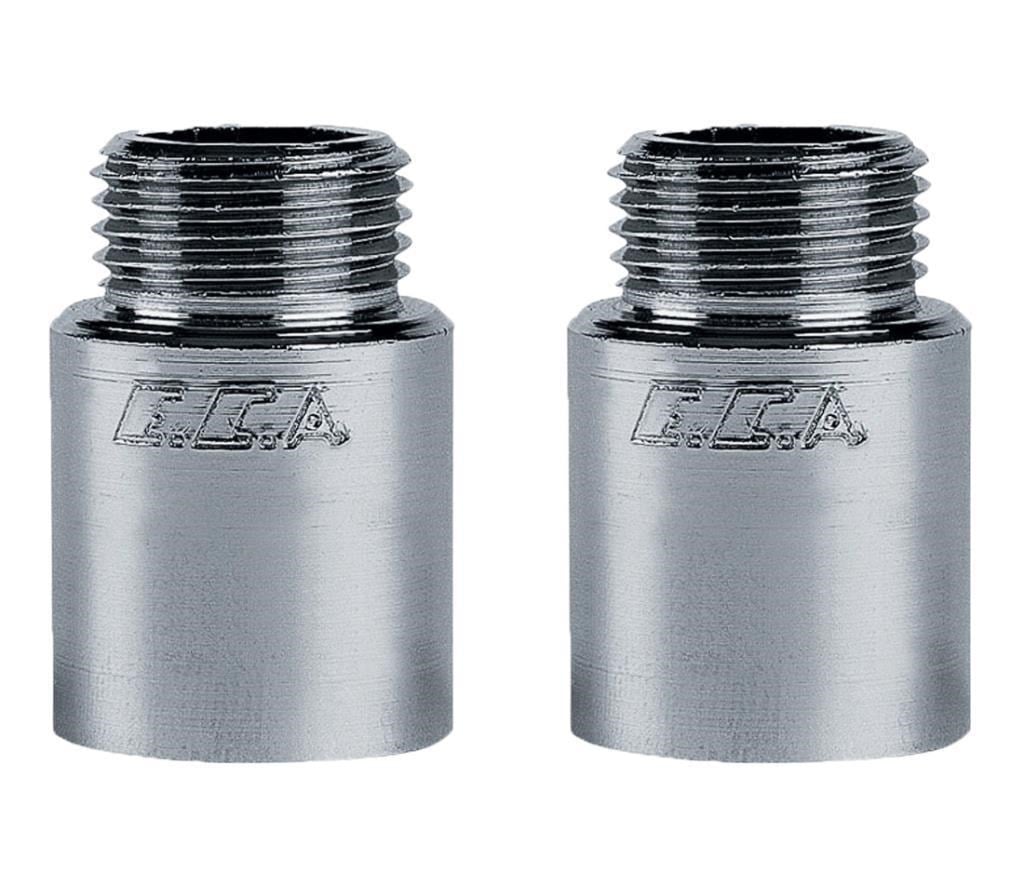 2 Adet ECA 1/2  3cm Uzatma Krom (Musluk Uzatma) 102134017 Pirinç E.C.A