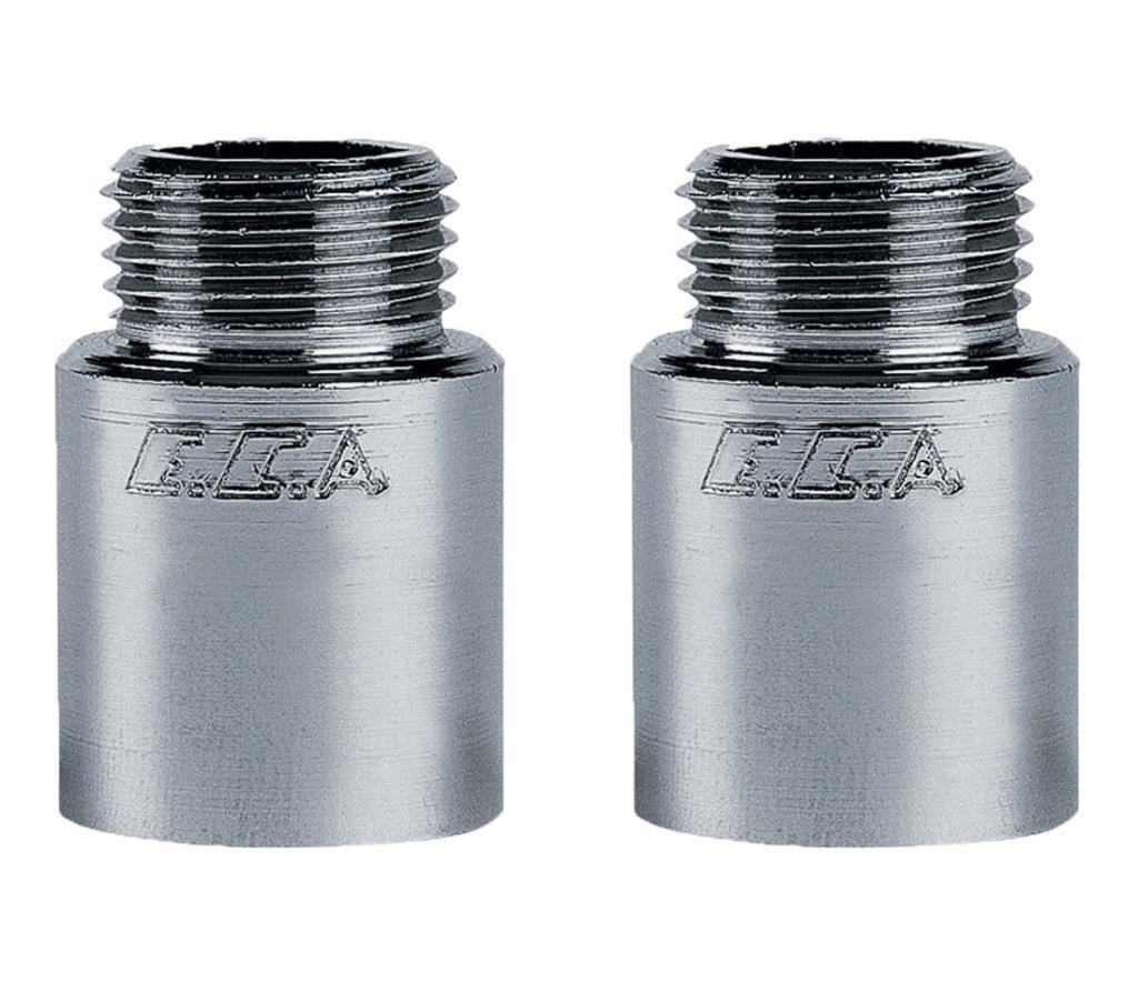 2 Adet ECA 1/2  3cm Uzatma Krom (Musluk Uzatma) 102134017 Pirinç E.C.A