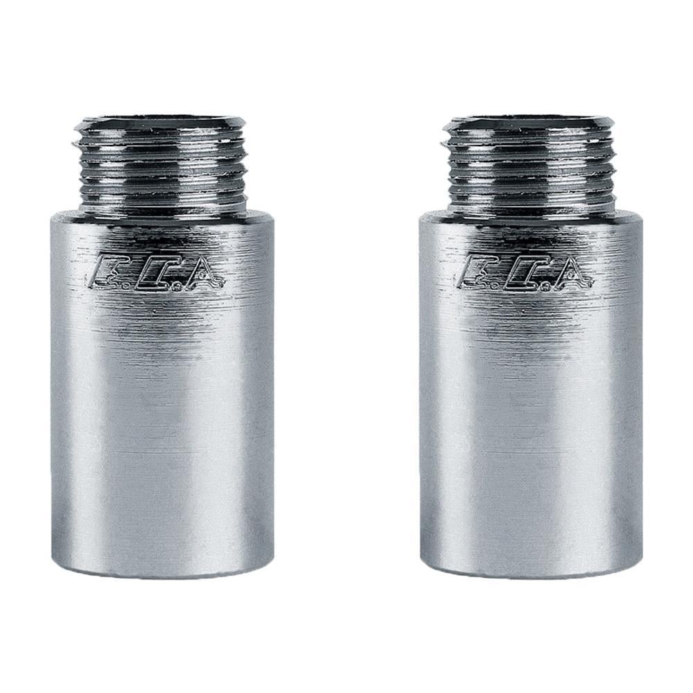 2 Adet ECA 1/2  5cm Uzatma Krom (Musluk Uzatma) 102134020 Pirinç E.C.A