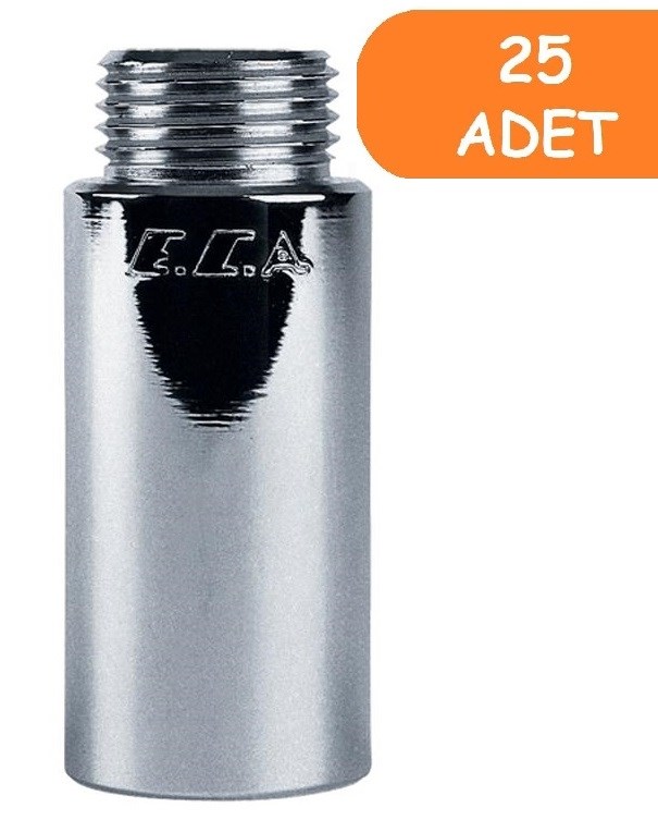 25 Adet ECA 1/2  5cm Uzatma Krom (Musluk Uzatma) 102134020 Pirinç E.C.A
