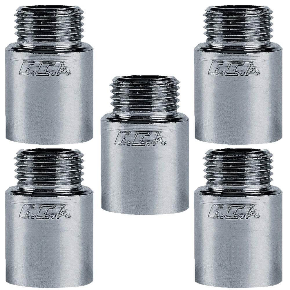 5 Adet ECA 1/2  3cm Uzatma Krom (Musluk Uzatma) 102134017 Pirinç E.C.A