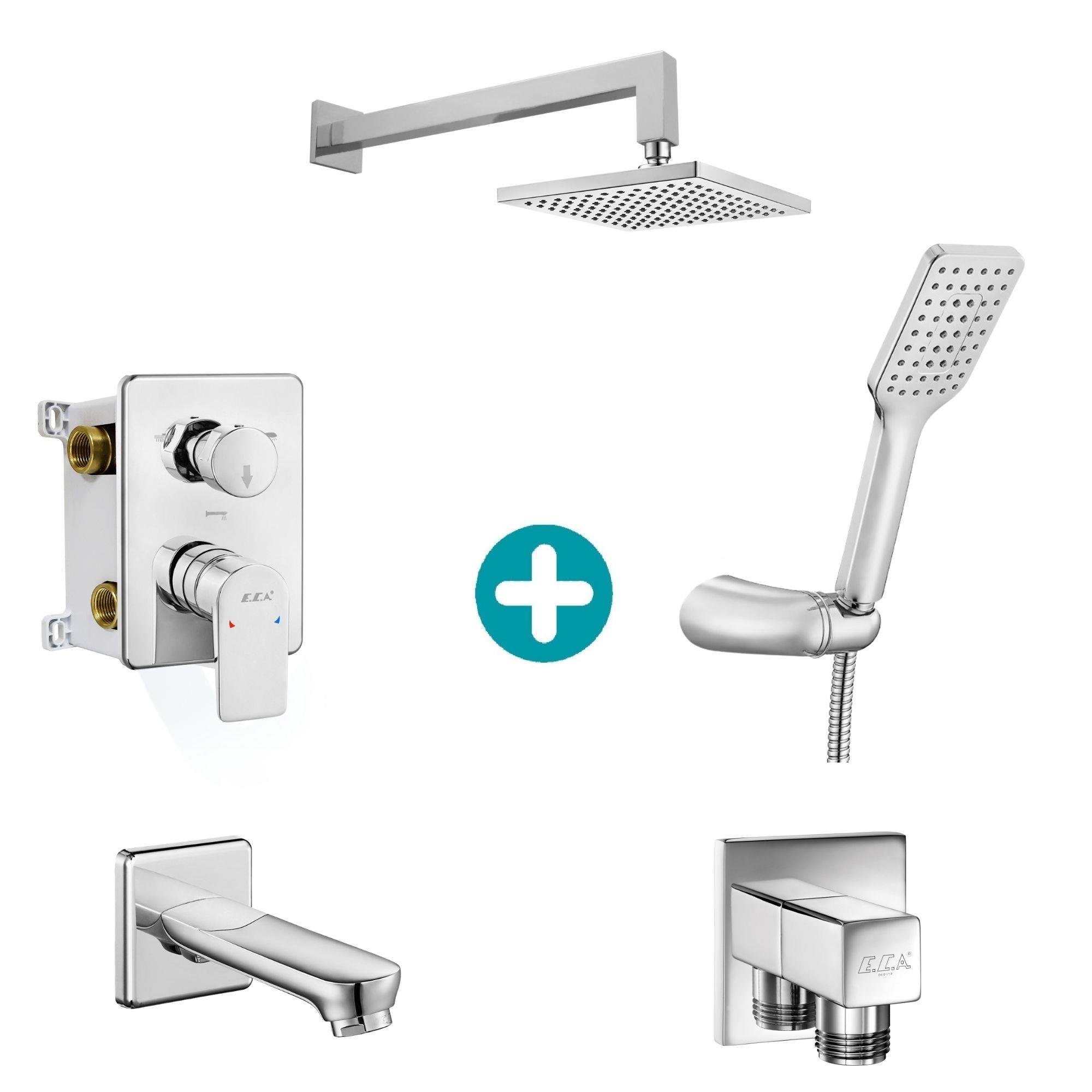 ECA Dalia Ankastre Gömme Banyo Bataryası Duş Seti Tüm Parçalar Dahil 