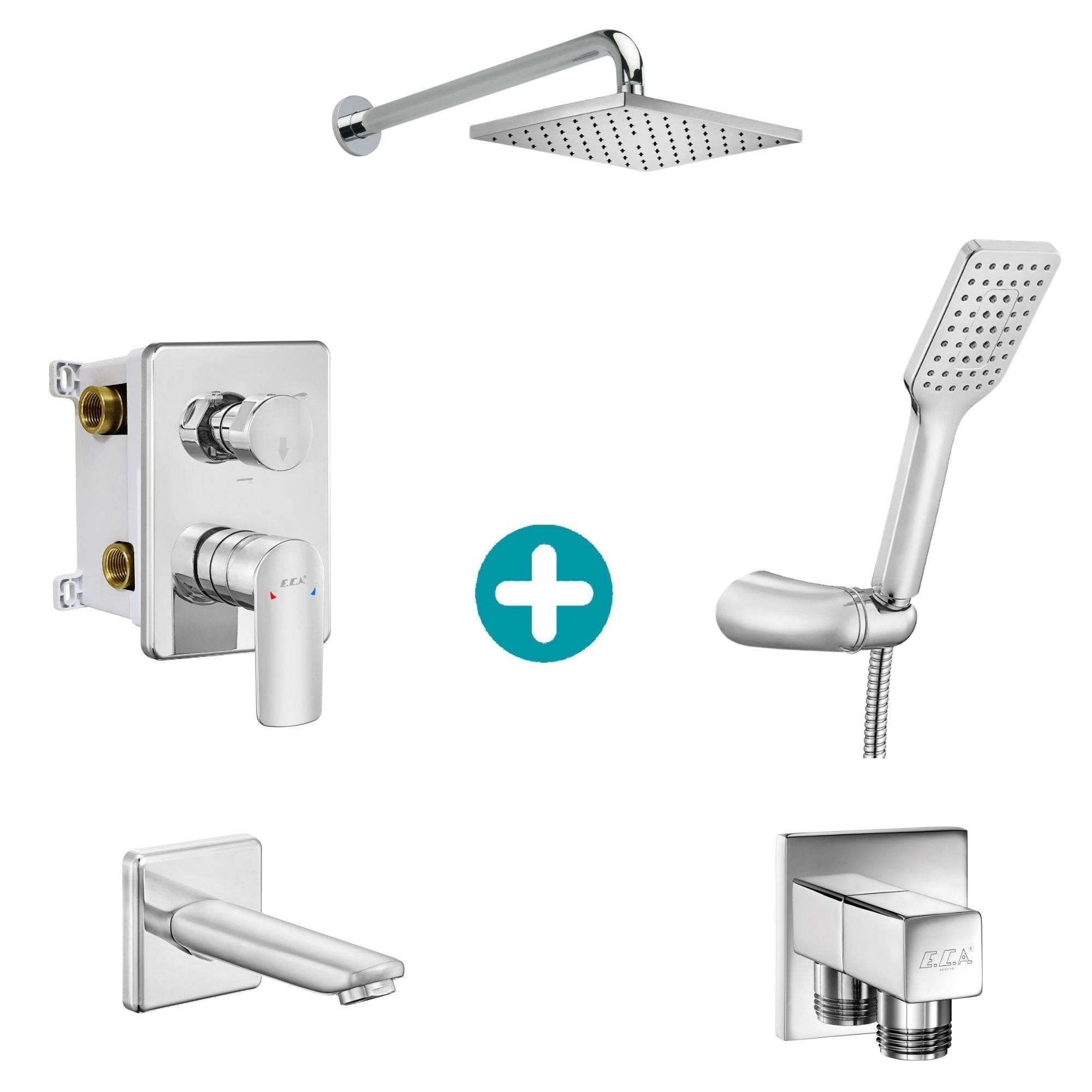 ECA Lia Ankastre Gömme Banyo Bataryası Duş Seti Tüm Parçalar Dahil 