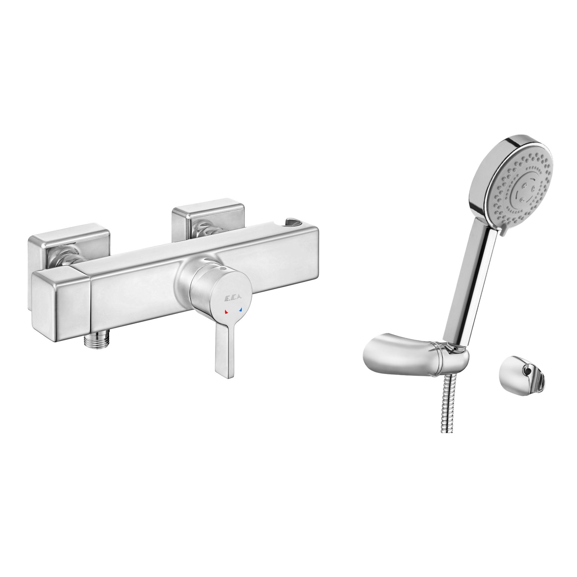 ECA Life Banyo Bataryası + ECA Zafir Mafsallı Duş Seti Banyo Üst Takımı