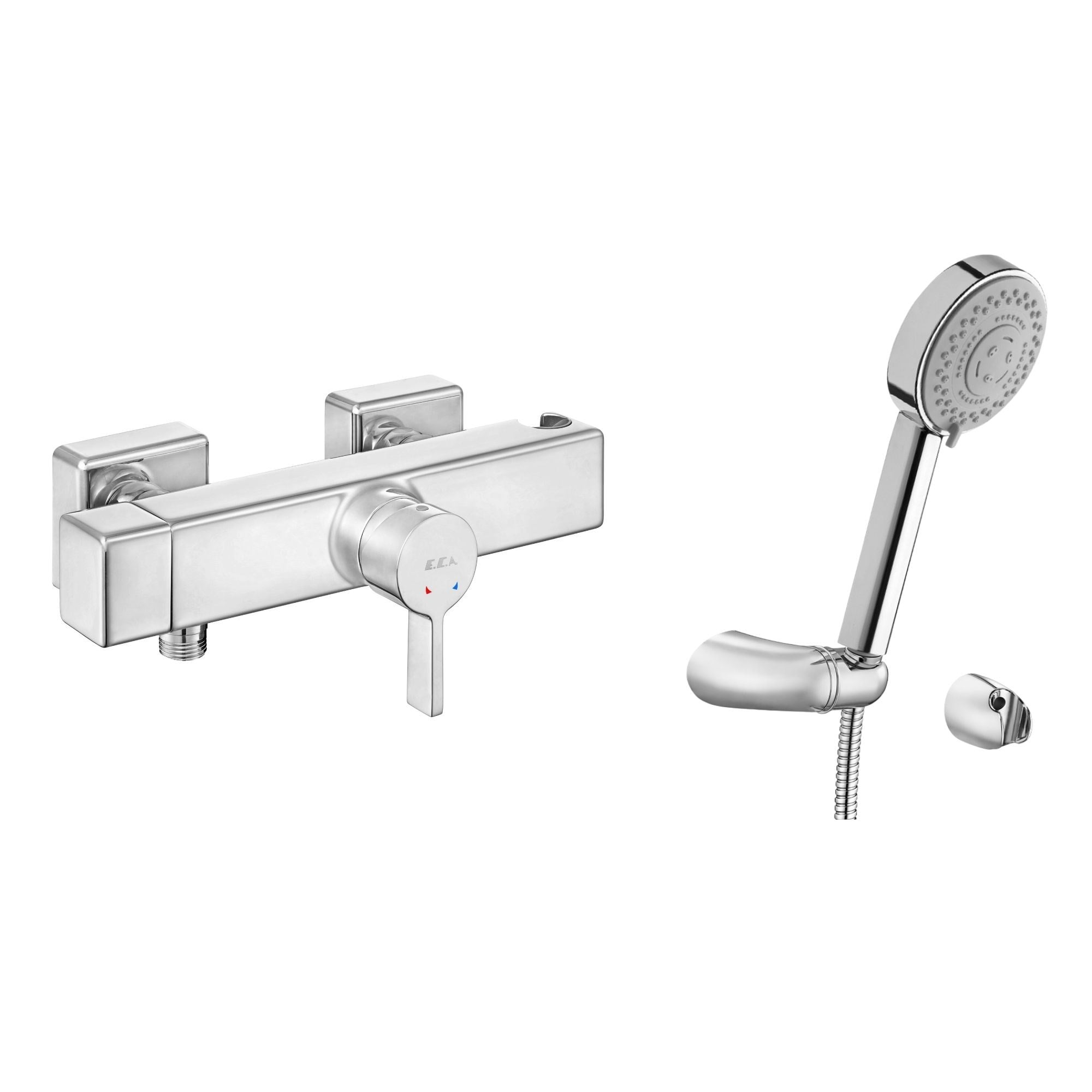 ECA Life Banyo Bataryası + ECA Zafir Mafsallı Duş Seti Banyo Üst Takımı
