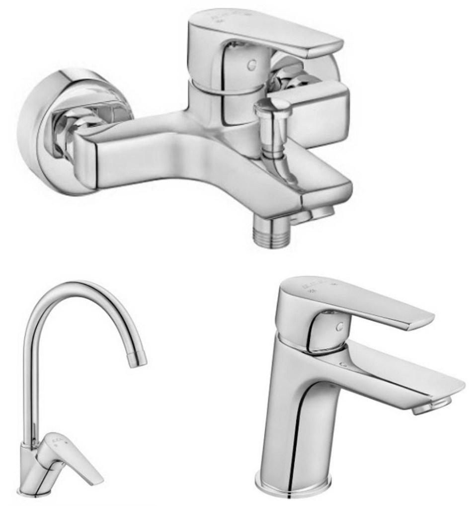ECA Niobe 3'lü Batarya Seti(Banyo 482+Lavabo 053+Eviye 098)
