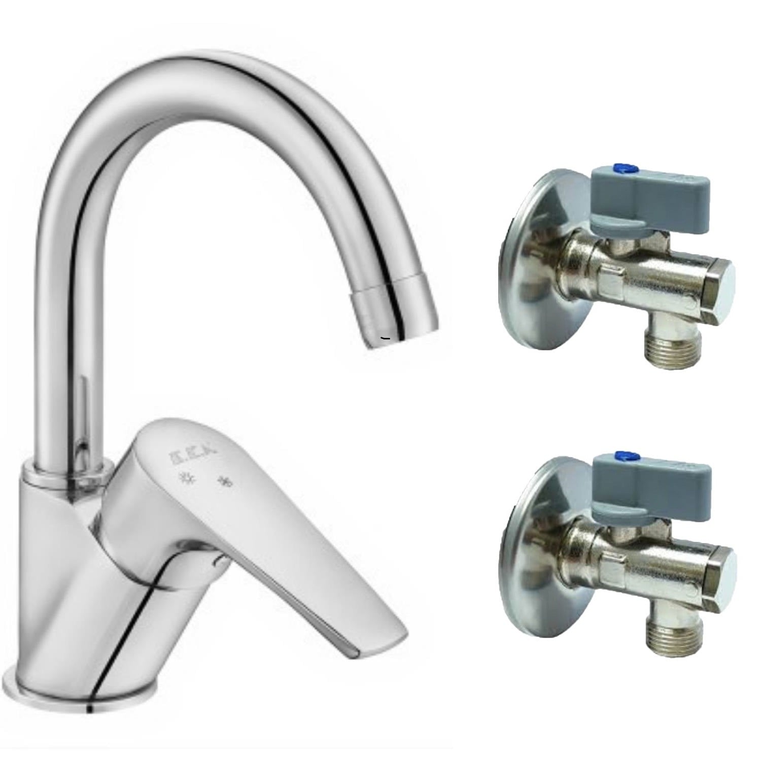 ECA Niobe Kuğu Boru Lavabo Batarya 054+2 ECA Filtreli Ara Musluk
