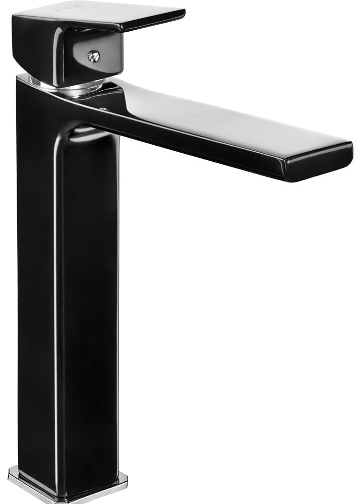 ECA Tiera Yüksek Tip Lavabo Bataryası Krom Siyah Renkli 103588002