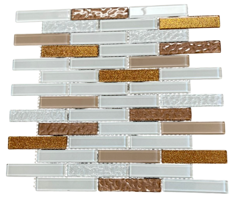 Mutfak Tezgah Arası Kristal Cam Mozaik MCM MP742 20x98