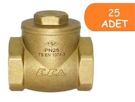 25 Adet ECA 3/4 Çalpara Çekvalf ( Kaucuk Klapeli ) 101007093