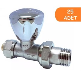 25 Adet ECA RV3 1/2 Düz Radyatör Valfi Pex 602120752