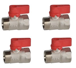 4 Adet ECA 1/2 Mini Küresel Valfi İç Vida X Dış Vida 102122028