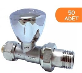 50 Adet ECA RV3 1/2 Düz Radyatör Valfi Pex 602120752