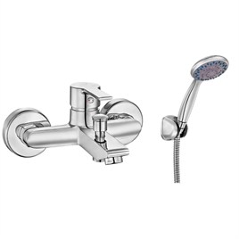 AR Lite Banyo Bataryası 102102531 + AR Dore Mafsallı Duş Seti Banyo Üst Takımı Dört Fonksiyonlu 102117358