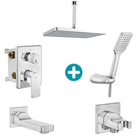 ECA Dream Ankastre Gömme Banyo Bataryası Duş Seti Tüm Parçalar Dahil Tavandan