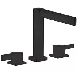 ECA Life Ankastre Lavabo Bataryası 3 Delikli Tezgah Üstü Mat Siyah Renkli 102105779C1