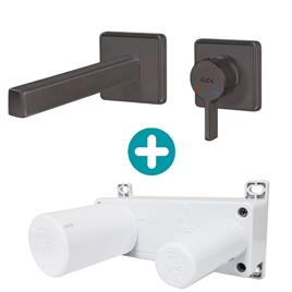 ECA Life Ankastre Lavabo Bataryası Sıva Üstü Ve Sıva Altı Grubu Çift Rozet