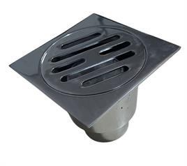 Kare Süzgeçli Yer Sifonu Komple Krom - Q50 Alttan Çıkışlı 
