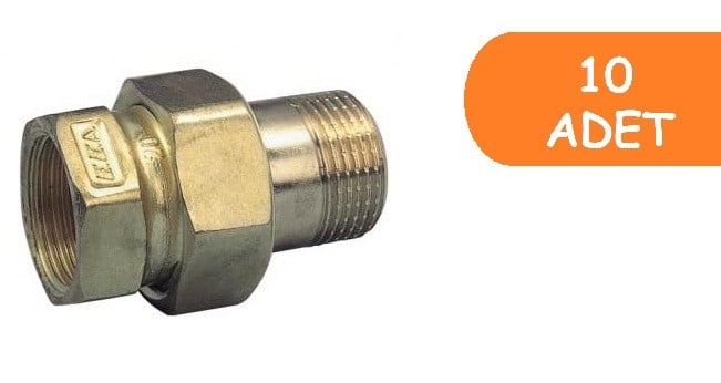 10 Adet ECA 1/2 Düz Rakor / Rekor 601002007 Su Saatindede Kullanılabilir