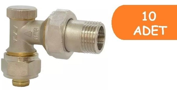 10 Adet ECA GDV3 1/2 Köşe Radyatör Geri Dönüş Valfi Pex 602120730