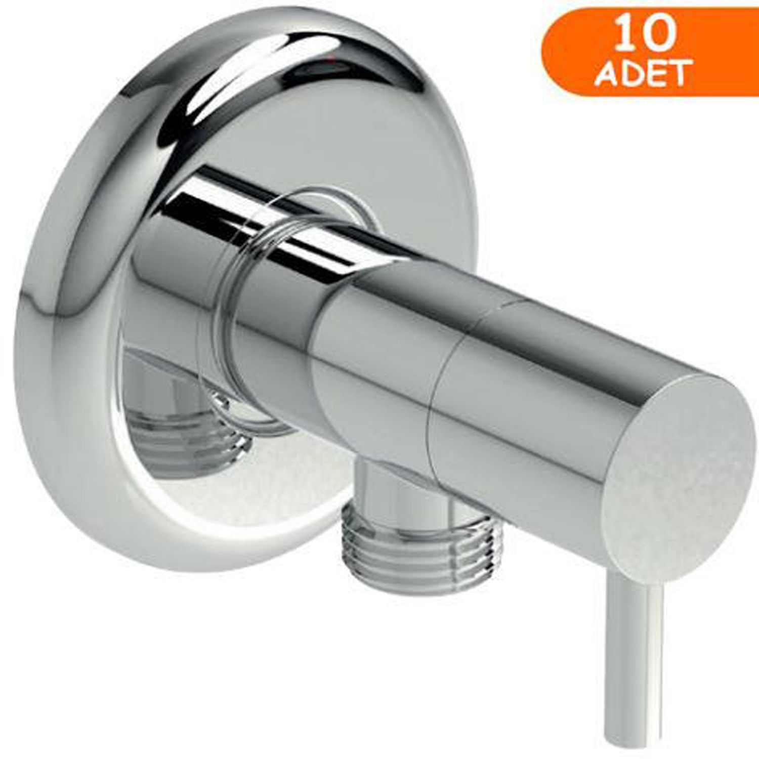 10 Adet MaxiFlow Çubuk Klozet Taharet (Ara) Musluğu Rozetli (Toptan) TM04810312