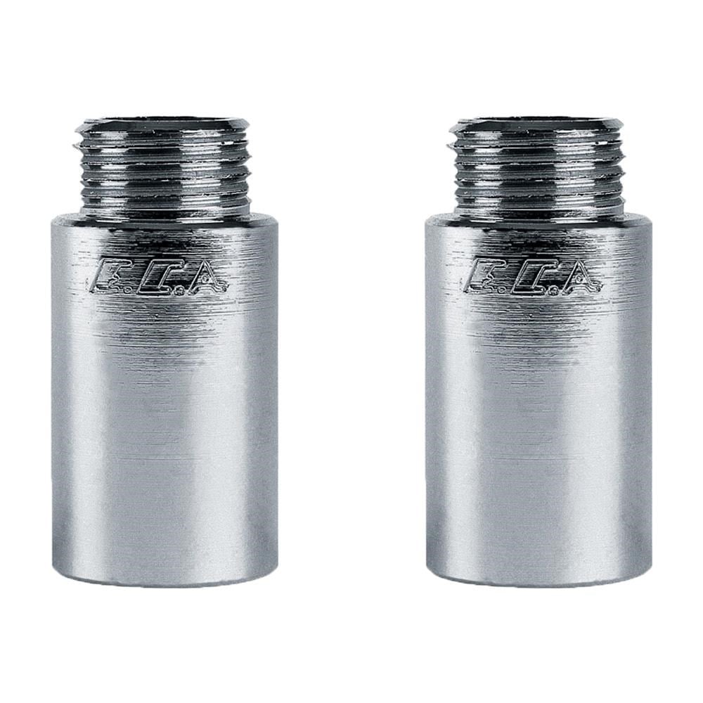 2 Adet ECA 1/2  5cm Uzatma Krom (Musluk Uzatma) 102134020 Pirinç E.C.A