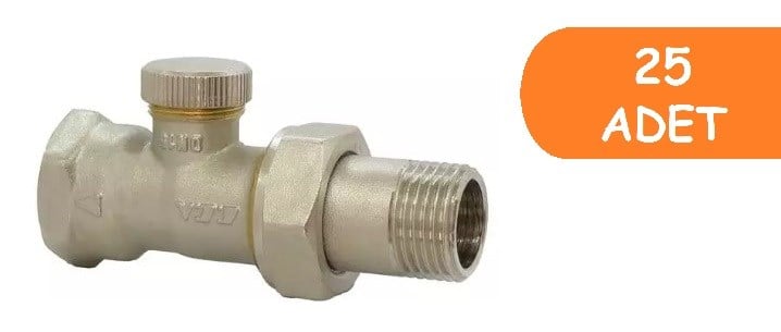25 Adet ECA 1/2 Düz Radyatör Geri Dönüş Valfi 602120727