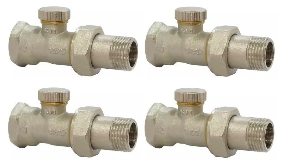 4 Adet ECA 1/2 Düz Radyatör Geri Dönüş Valfi Pex 602120731