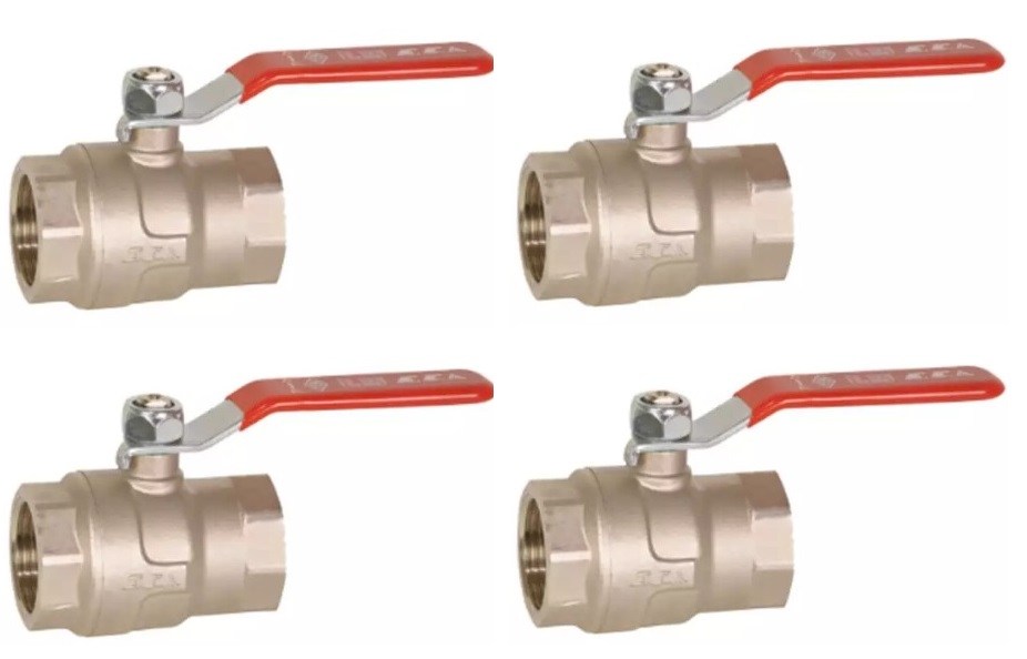 4 Adet ECA 1/4 Endüstriyel Tip Küresel  Valfi / Vana PN40 602122228